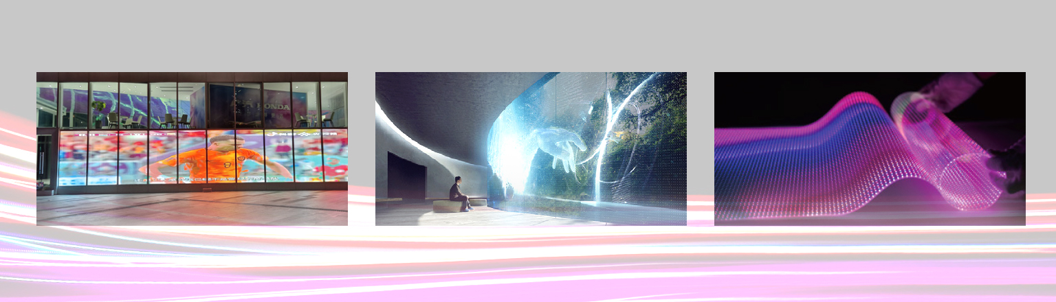 LED  transparent film banner